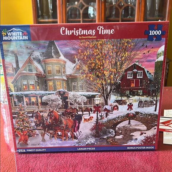 White Mountain Other - White Mountain Red and White Christmas Puzzle 1000 Pieces